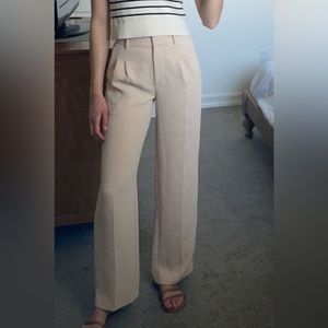 Aritzia Wilfred Effortless pants in color flax beige